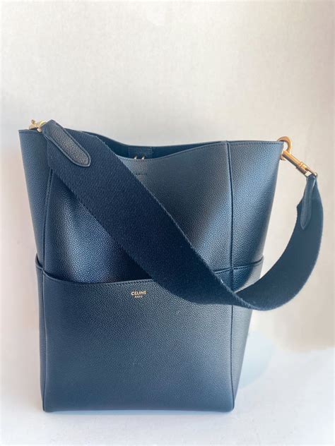 celine sangle seau sizes|Small Seau Sangle bag in soft grained calfskin .